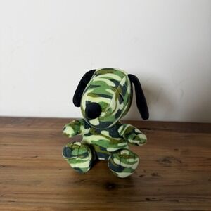 Hallmark Green Camo Camouflage Snoopy Peanuts 7" Plush Stuffed Collectible